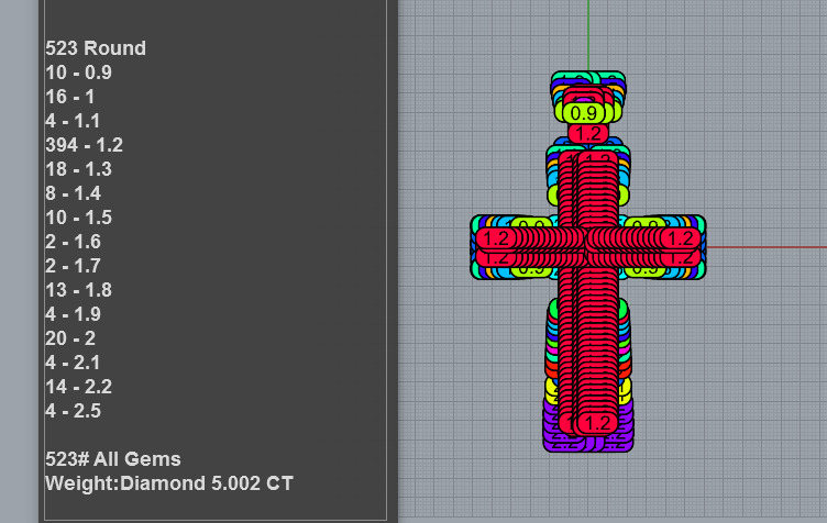 Hip Hop Diamond Cross 3D print model_2