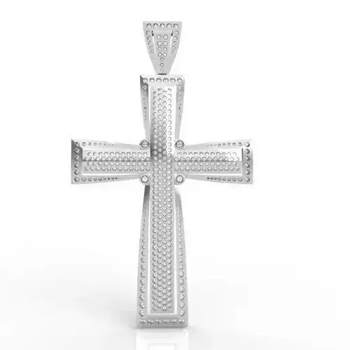 Blazing Iced Out Cross Necklace