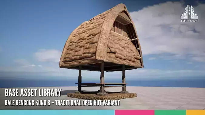 Bale Bengong Kuno B Traditional Open Hut Variant
