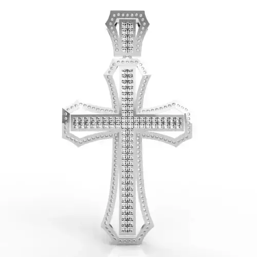 Pave Diamond Cross Necklace