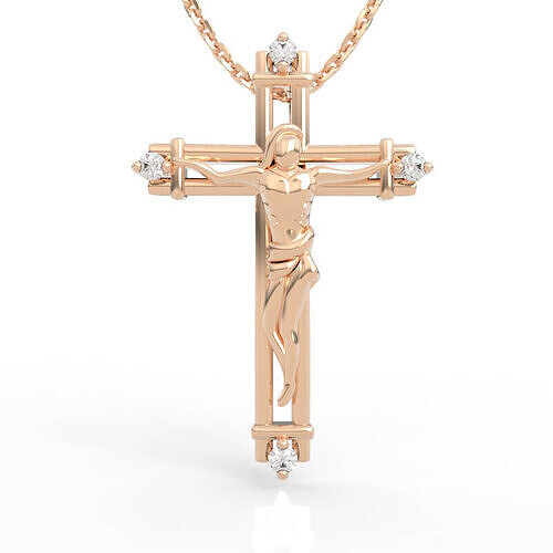 Diamond Crucifix Pendant 3D print model