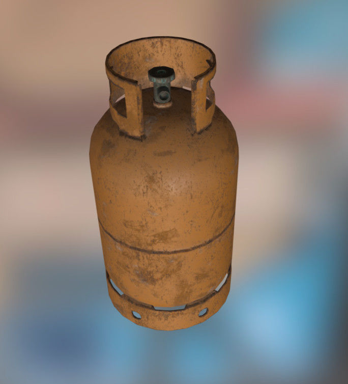 Gas bottle Low-poly 3D model_2