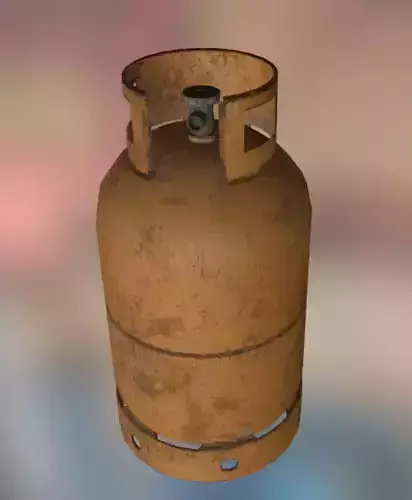 Gas bottle Low-poly 3D model
