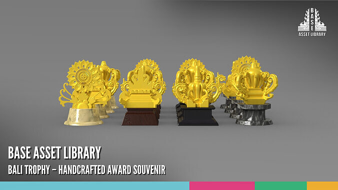 Bali Trophy Handcrafted Award Souvenir 3D model