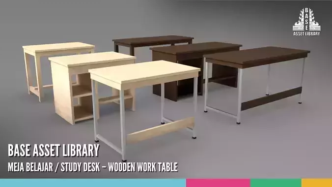 Meja Belajar Study Desk Wooden Work Table