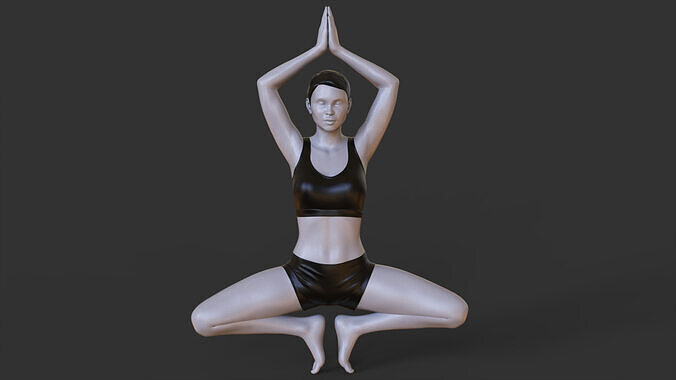 Yoga Pose - Balancing Butterfly pose 3D print model
