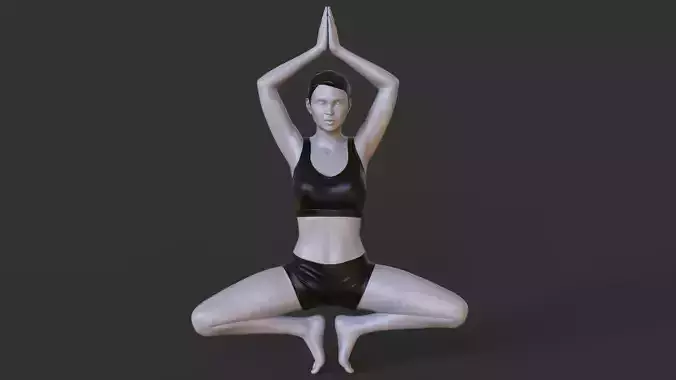 Yoga Pose - Balancing Butterfly pose 3D print model