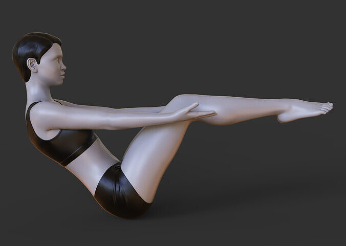 Yoga Pose - Boat Pose - Navasana 3D print model