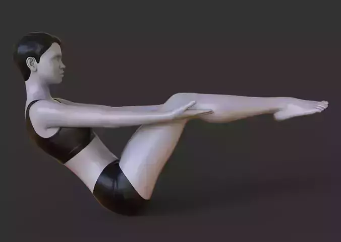 Yoga Pose - Boat Pose - Navasana 3D print model
