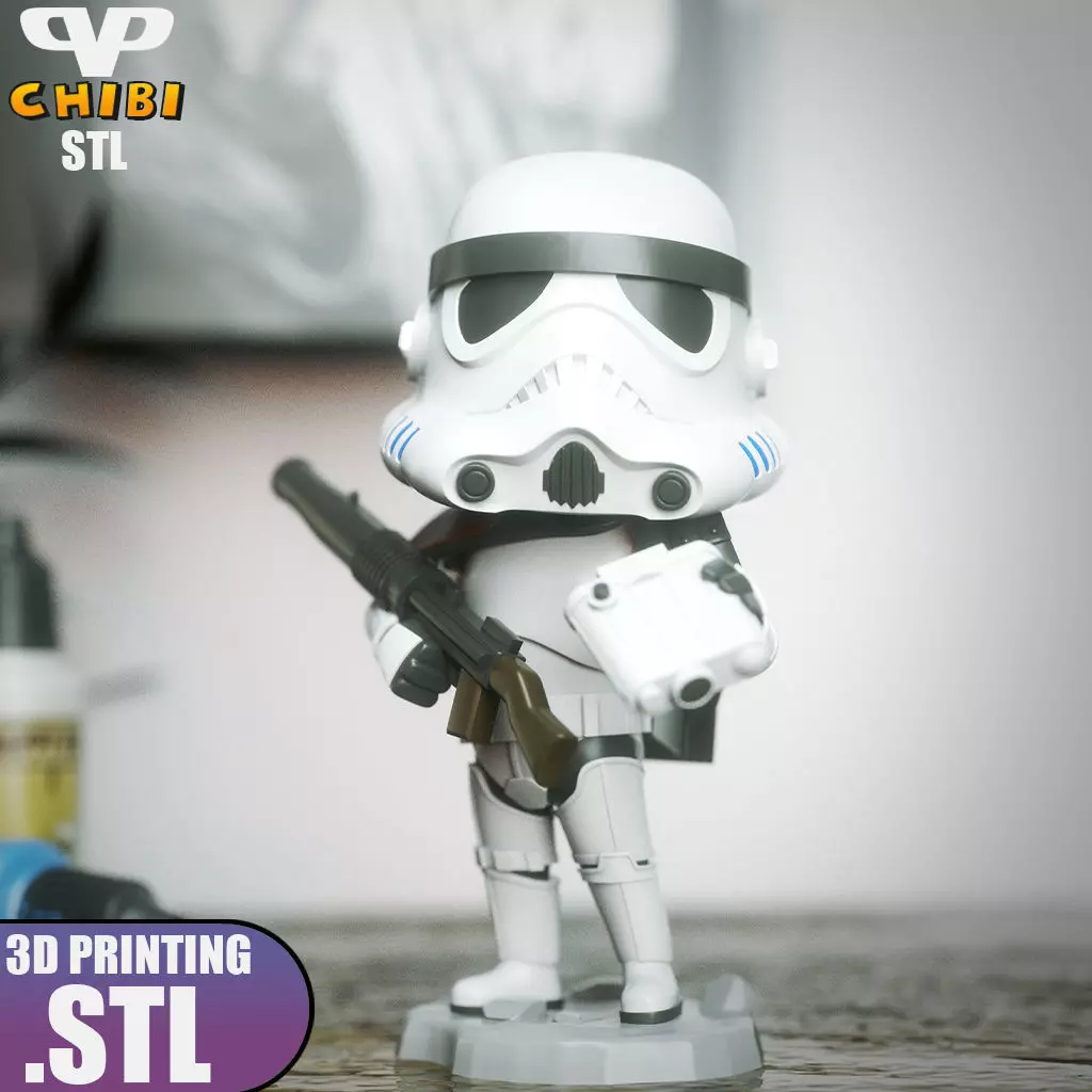 Sandtrooper Chibi STL for 3D Printing ChibiSTL 3DXM 3D print model