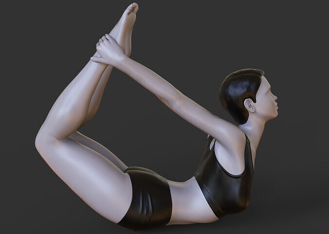 Yoga Pose - Bow Pose - Dhanurasana 3D print model