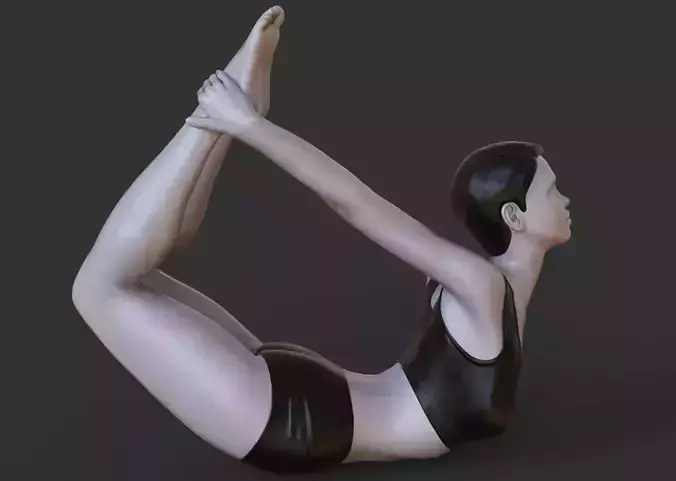 Yoga Pose - Bow Pose - Dhanurasana 3D print model