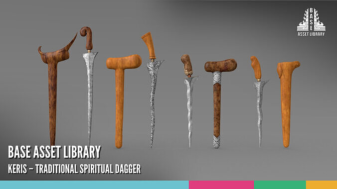 Keris Traditional Spiritual Dagger 3D model