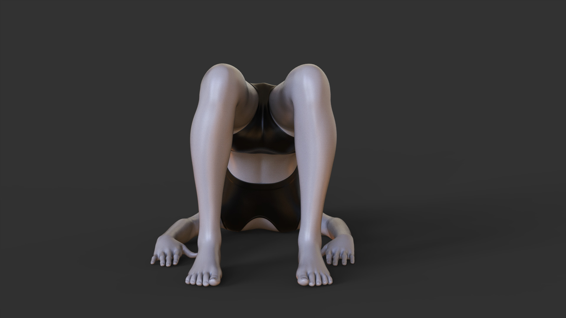 Yoga Pose Bridge Pose - Setu Bandha Sarvangasana 3D print model_3