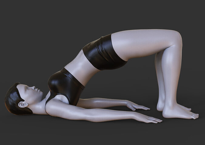 Yoga Pose Bridge Pose - Setu Bandha Sarvangasana 3D print model