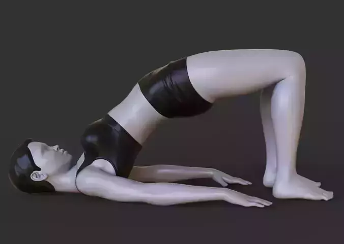 Yoga Pose Bridge Pose - Setu Bandha Sarvangasana 3D print model