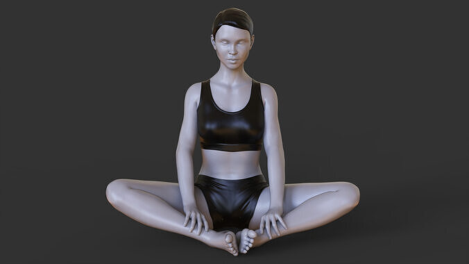 Yoga Pose - Butterfly pose - Baddha Konasana 3D print model