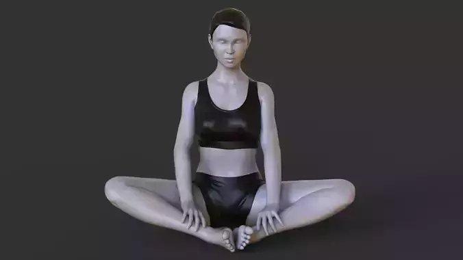 Yoga Pose - Butterfly pose - Baddha Konasana 3D print model