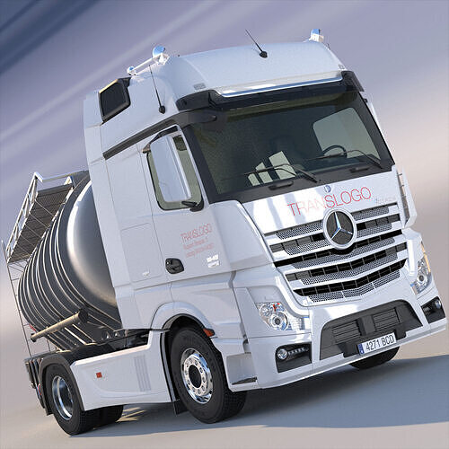 Mercedes Actros MP4 with ADR Tanker 3D model