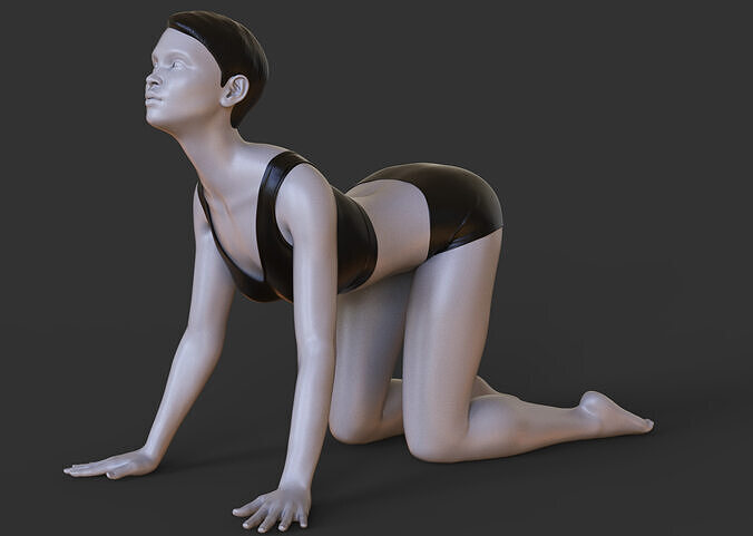 Yoga Pose - Cat Pose - Marjariasana 3D print model