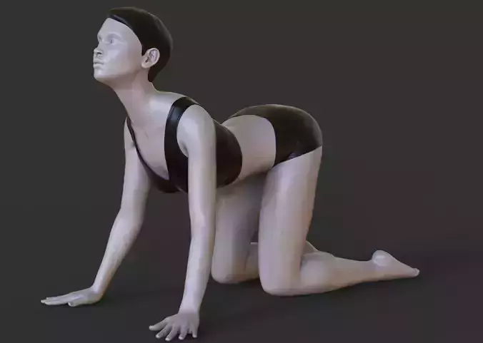 Yoga Pose - Cat Pose - Marjariasana 3D print model