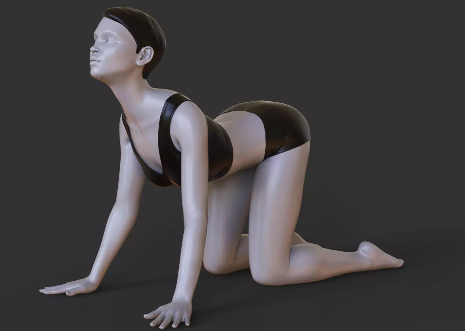 Yoga Pose - Cat Pose - Marjariasana 3D print model