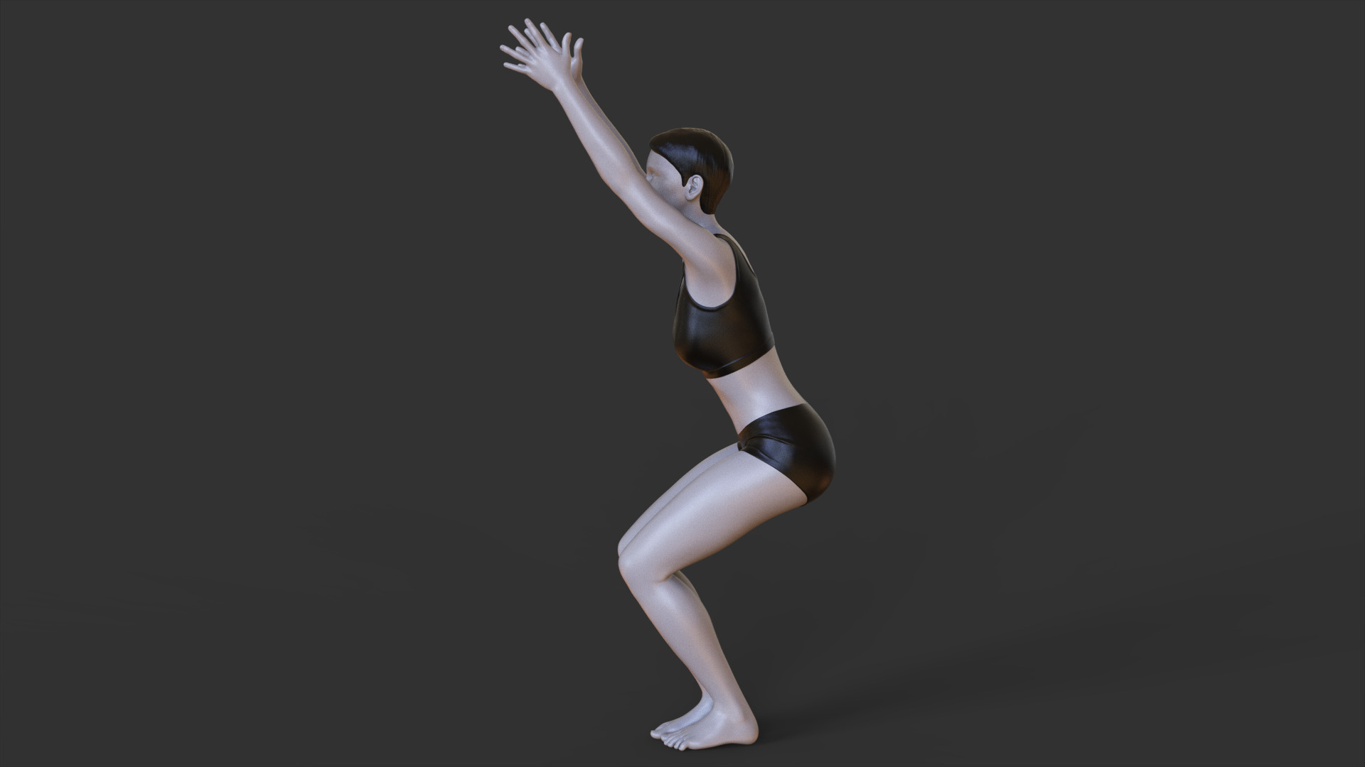 Yoga Pose - Chair Pose - Utkatasana 3D print model_1
