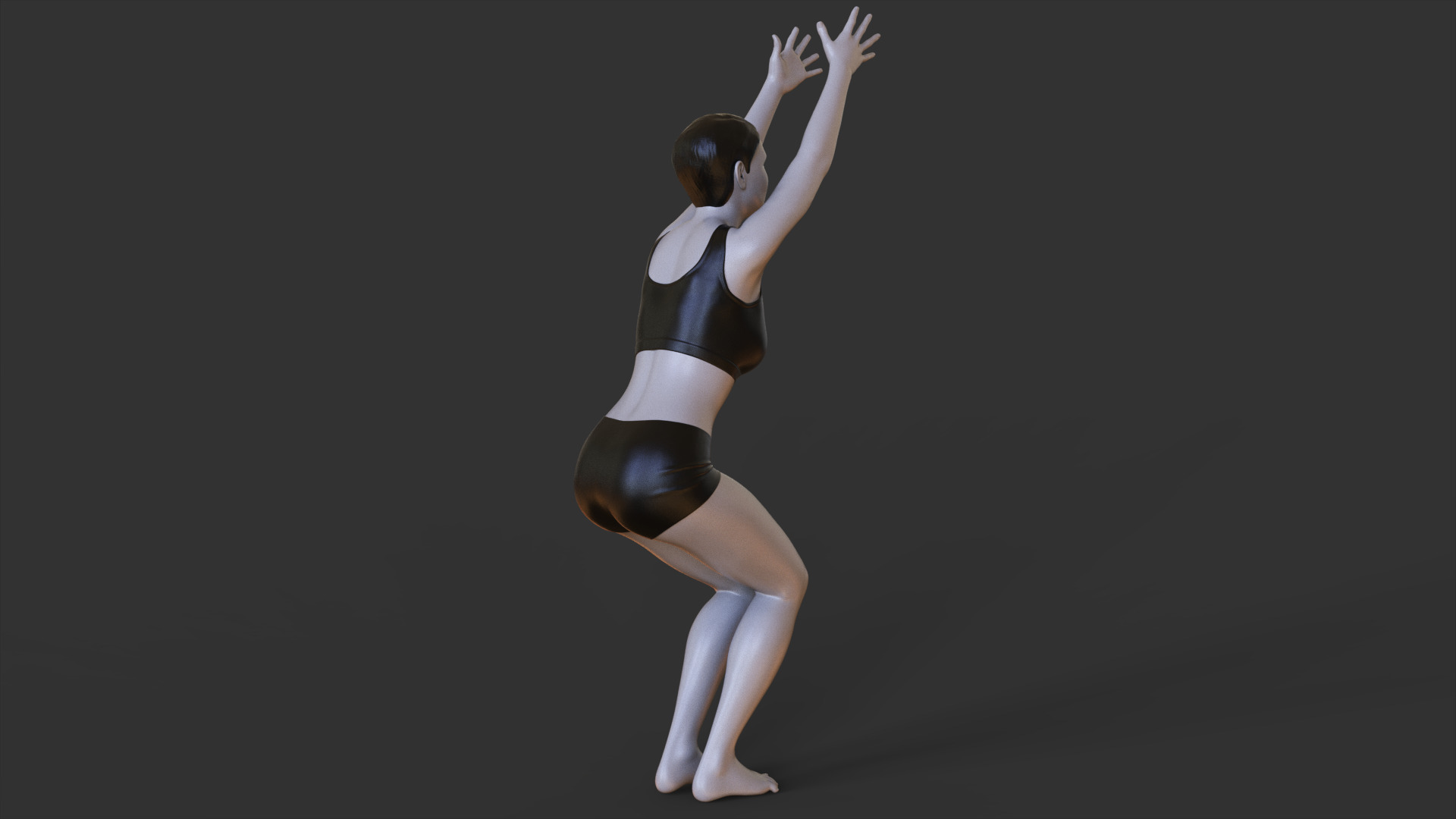 Yoga Pose - Chair Pose - Utkatasana 3D print model_4