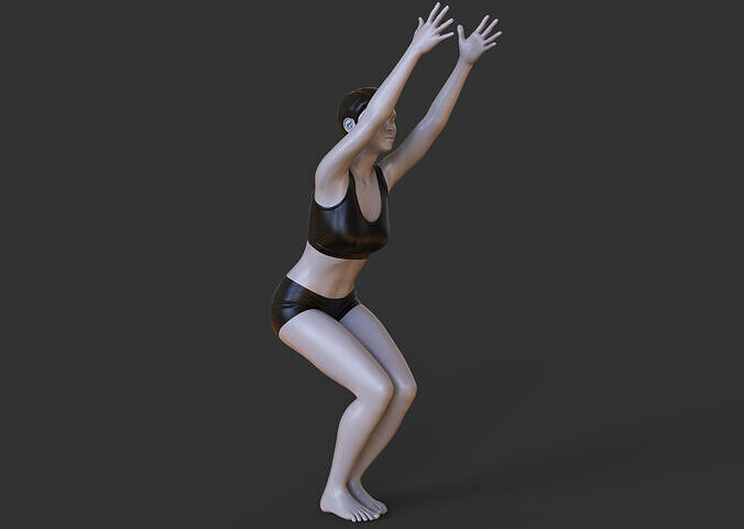 Yoga Pose - Chair Pose - Utkatasana 3D print model