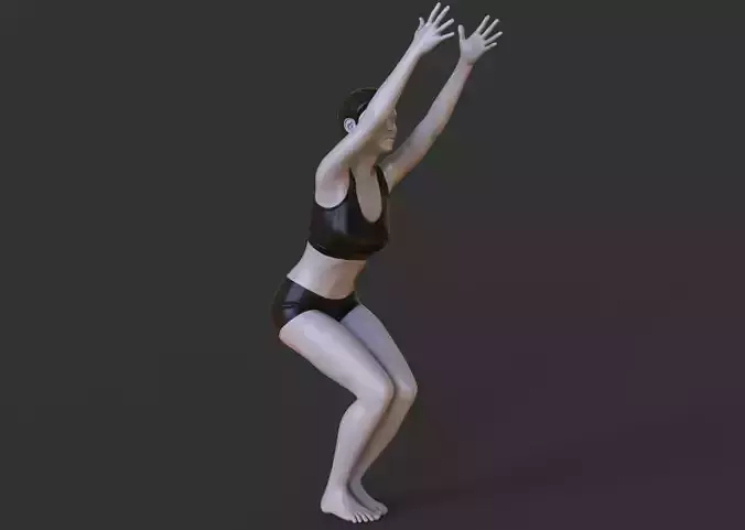 Yoga Pose - Chair Pose - Utkatasana 3D print model