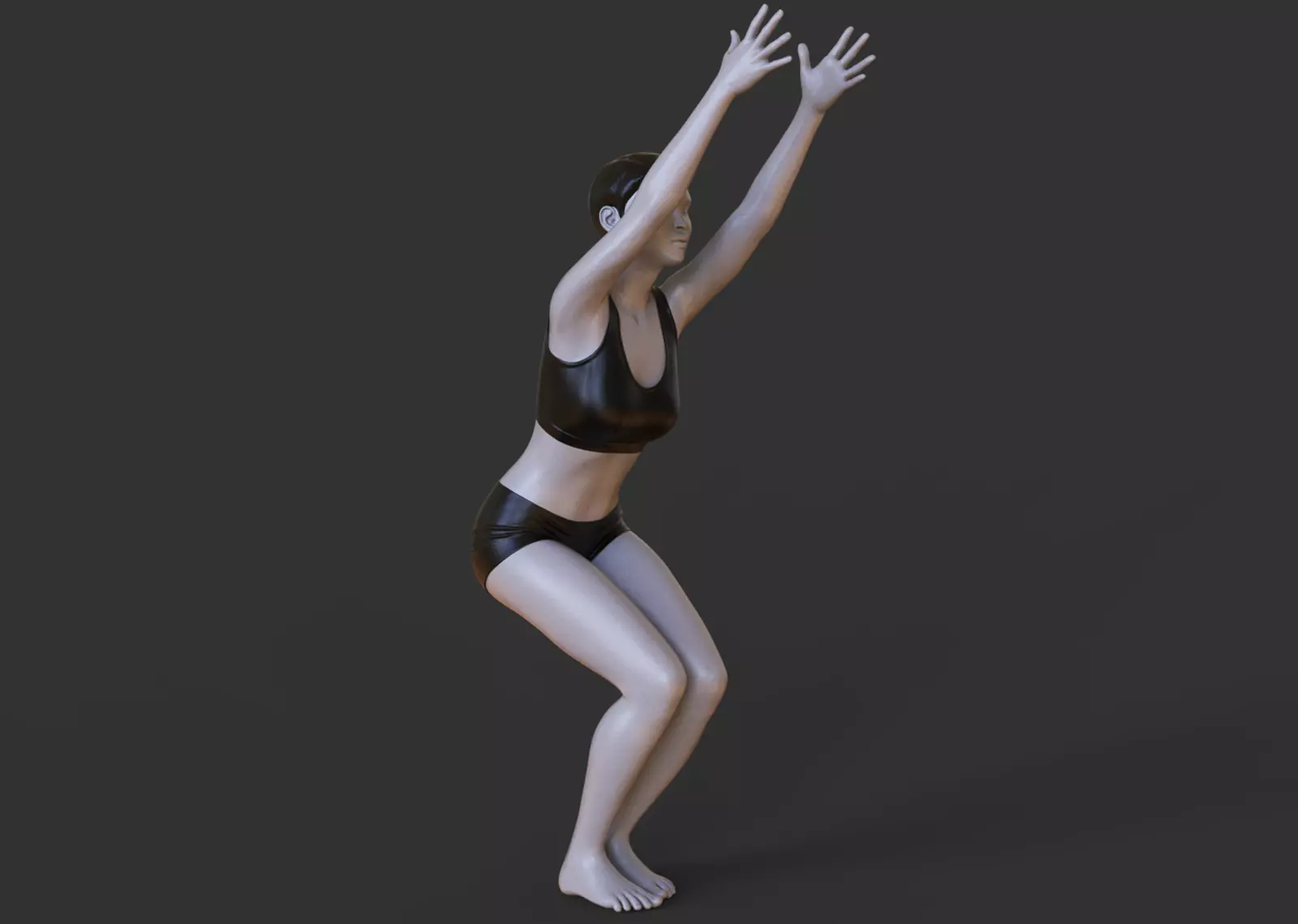 Yoga Pose - Chair Pose - Utkatasana 3D print model_0