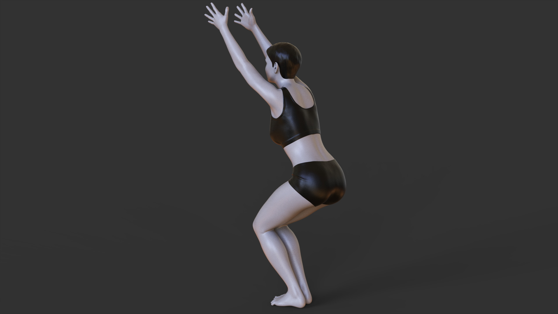 Yoga Pose - Chair Pose - Utkatasana 3D print model_2