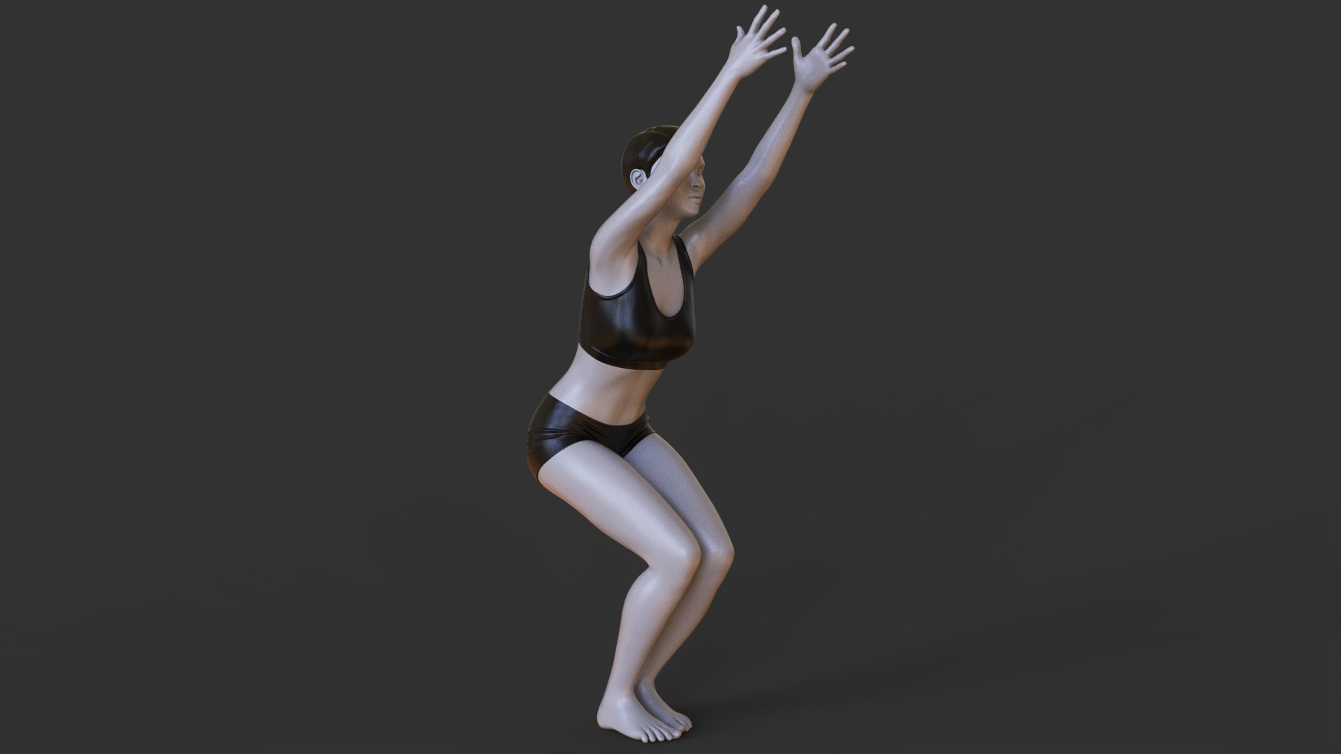 Yoga Pose - Chair Pose - Utkatasana 3D print model_6