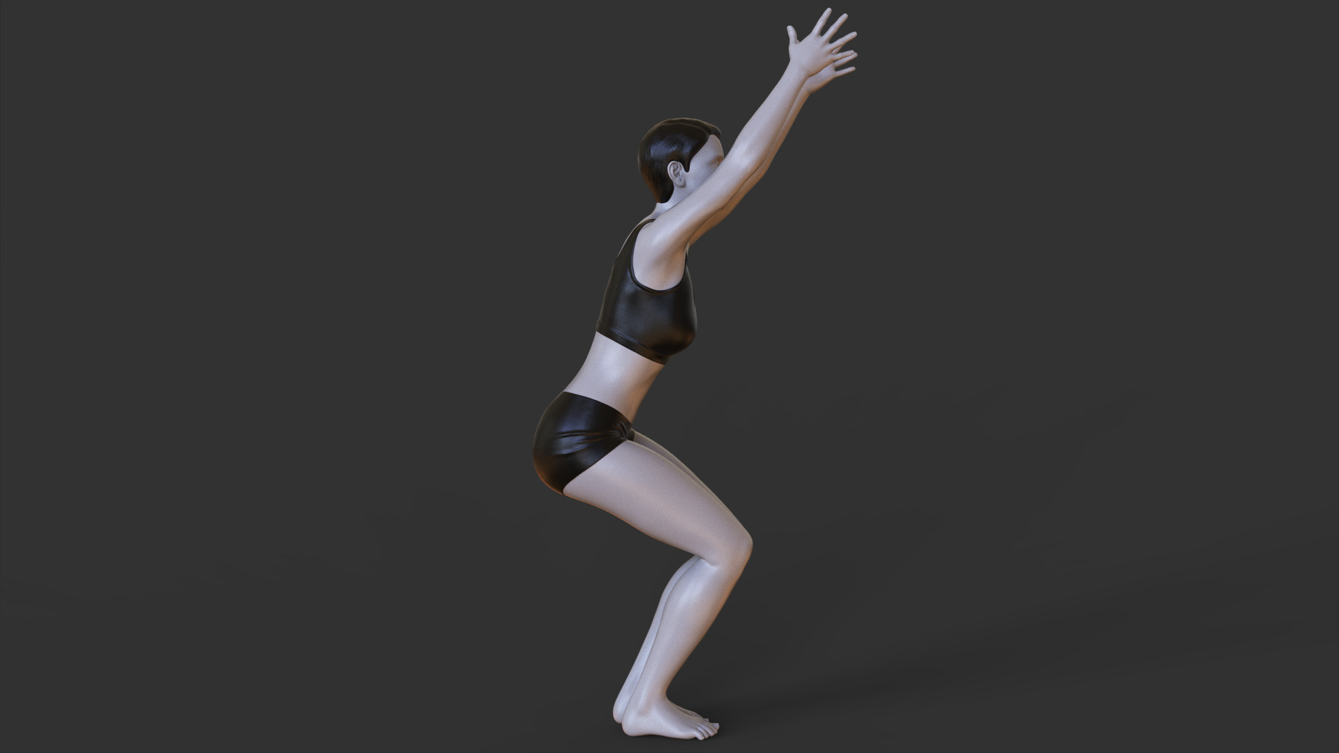 Yoga Pose - Chair Pose - Utkatasana 3D print model_5