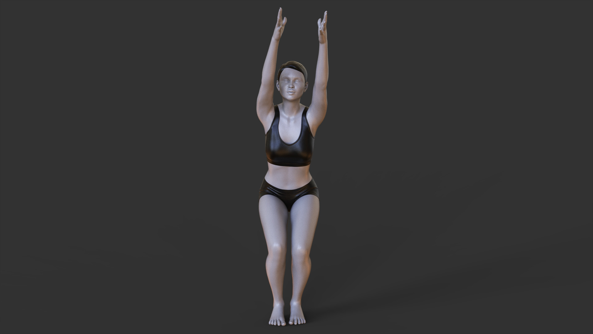 Yoga Pose - Chair Pose - Utkatasana 3D print model_7