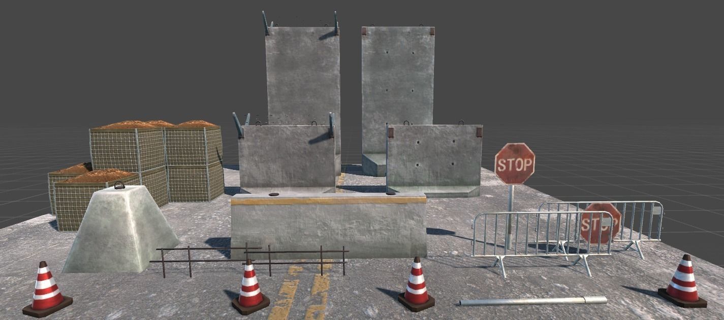 Explosion proof walls Low-poly 3D model_2