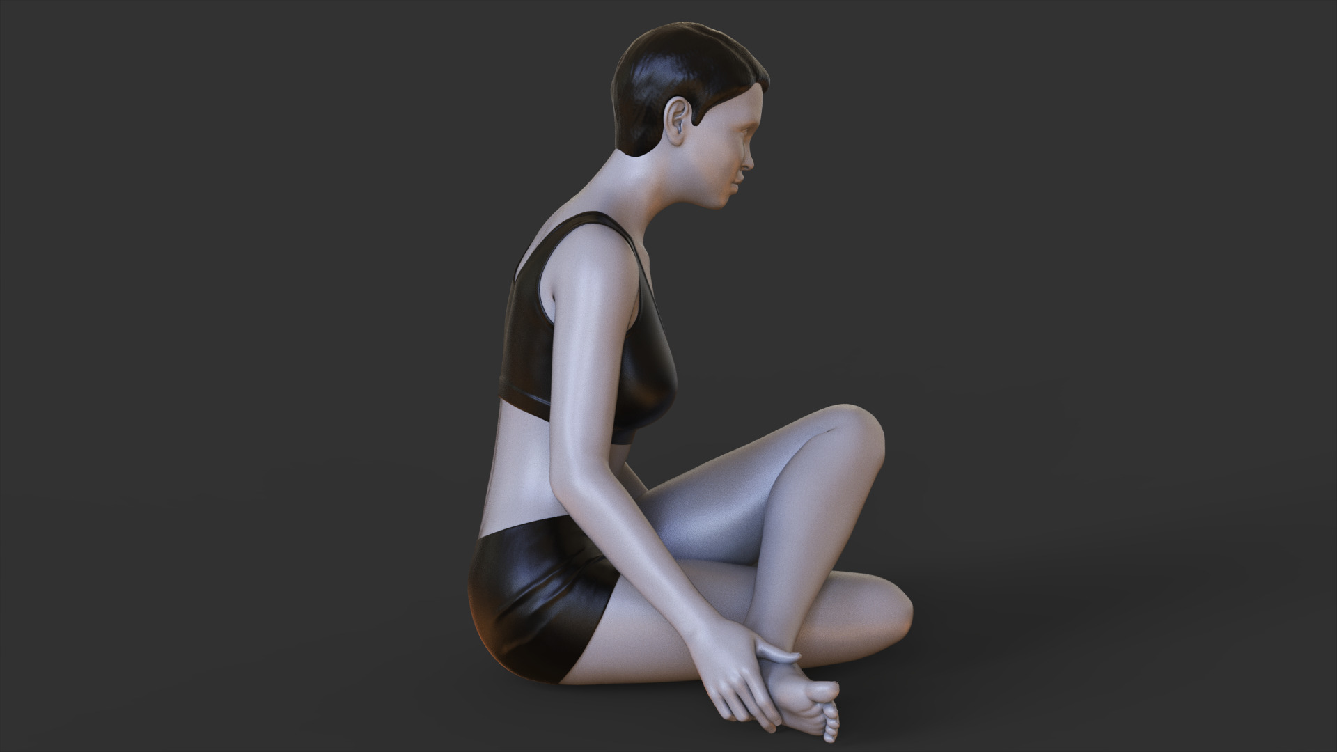 Yoga Pose - Cow Legs pose - Gomukhasana 3D print model_7