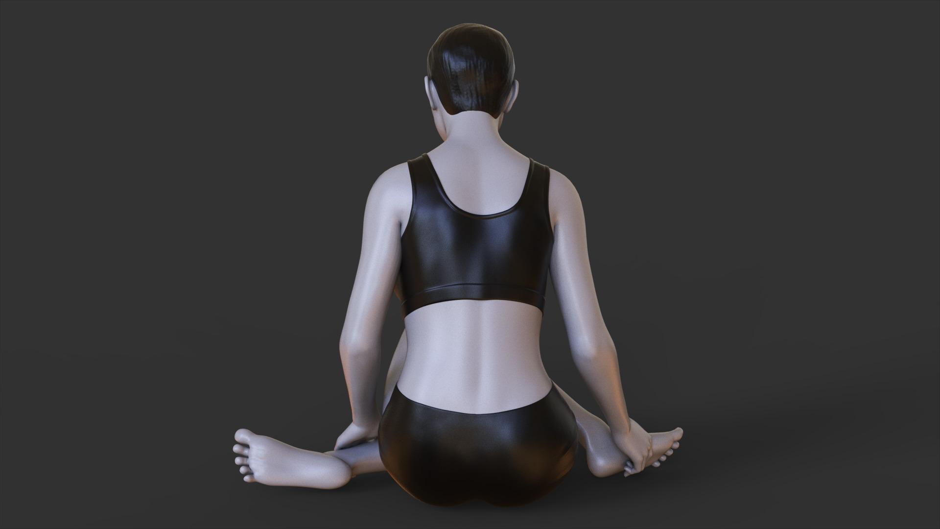 Yoga Pose - Cow Legs pose - Gomukhasana 3D print model_5