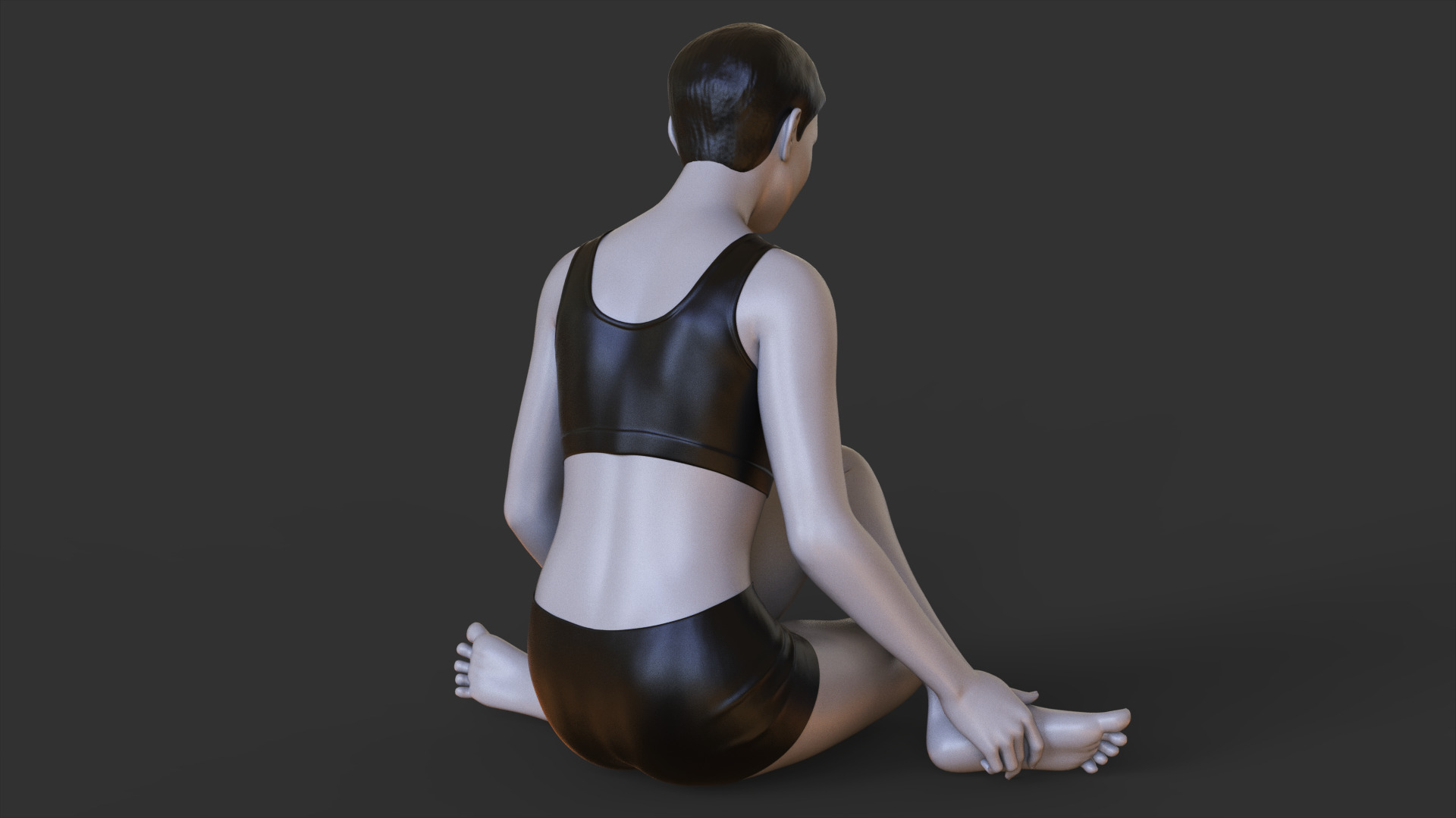 Yoga Pose - Cow Legs pose - Gomukhasana 3D print model_6