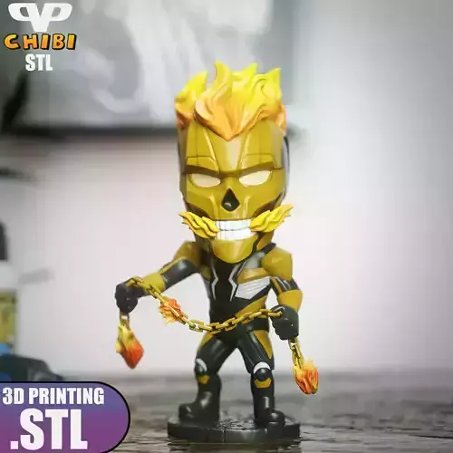 Ghost Rider Chibi STL for 3D Printing ChibiSTL 3DXM
