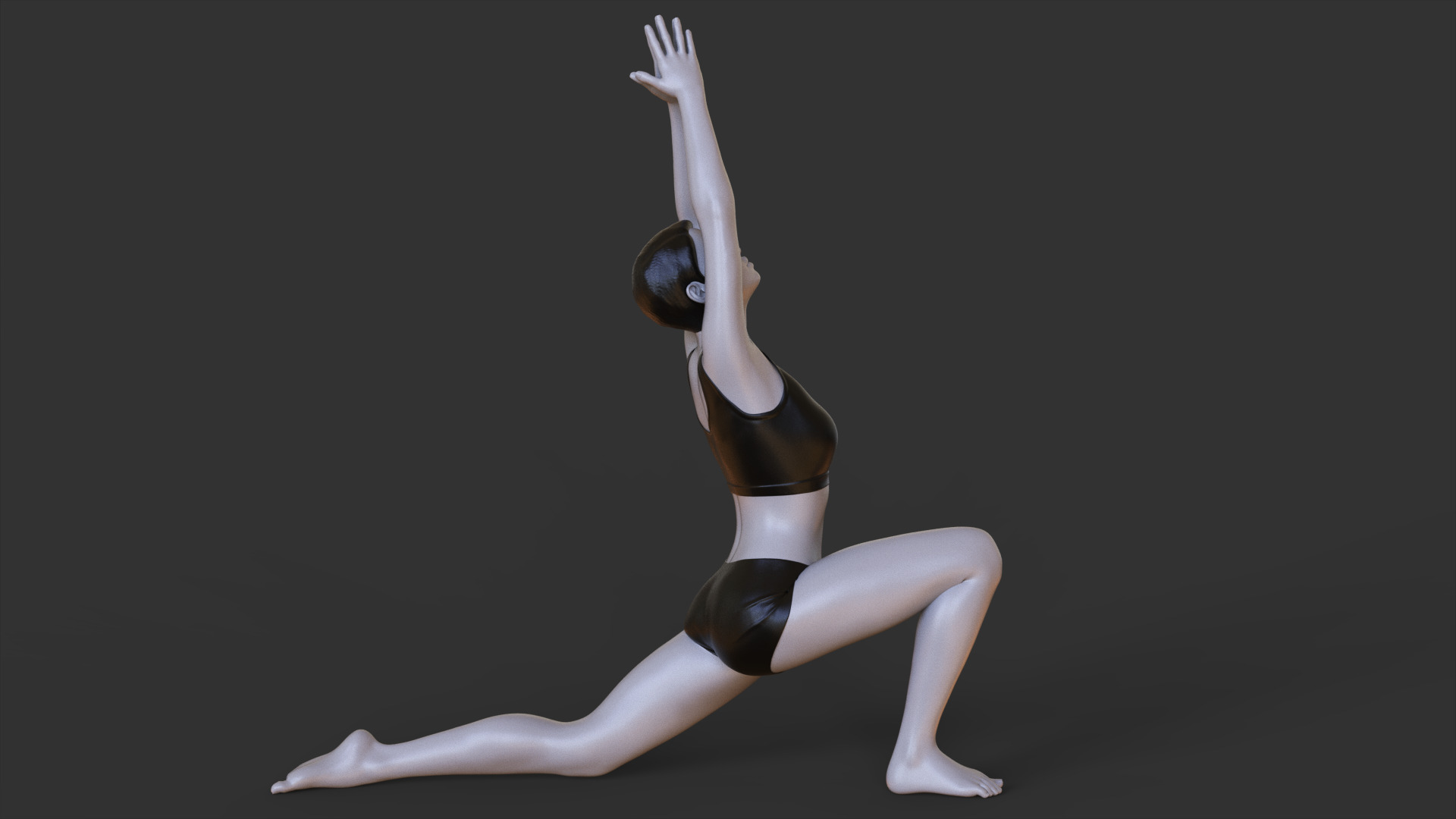 Yoga Pose - Crescent Lunge - Anjaneyasana 3D print model_7
