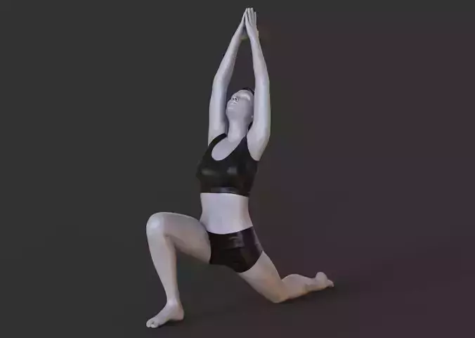 Yoga Pose - Crescent Lunge - Anjaneyasana 3D print model