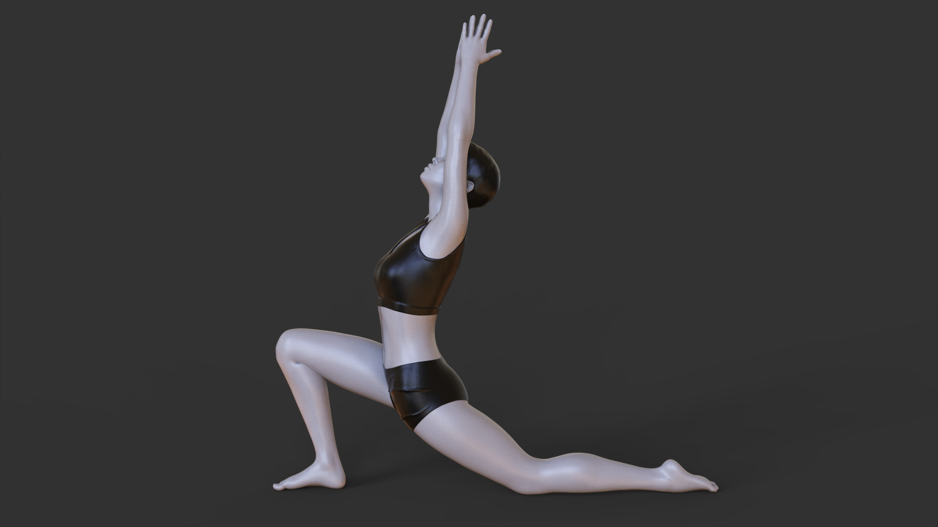 Yoga Pose - Crescent Lunge - Anjaneyasana 3D print model_3