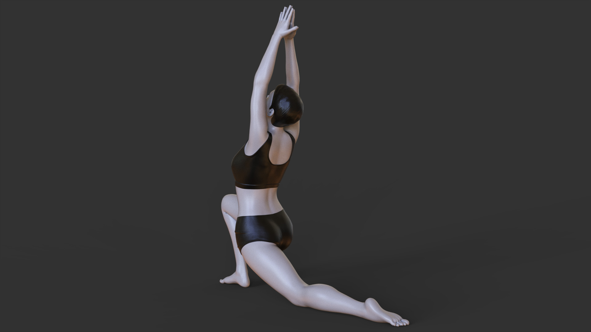 Yoga Pose - Crescent Lunge - Anjaneyasana 3D print model_4
