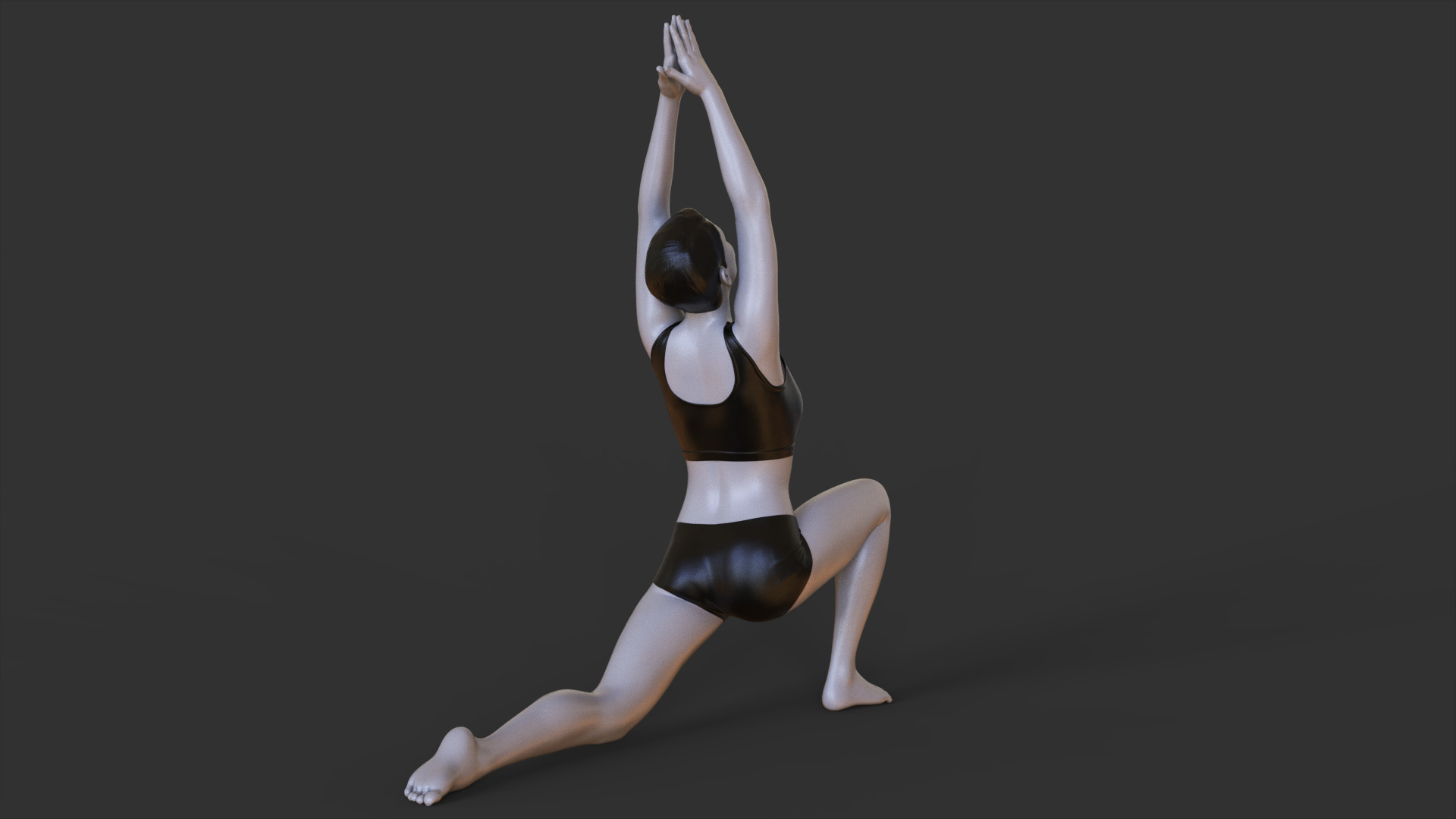 Yoga Pose - Crescent Lunge - Anjaneyasana 3D print model_6