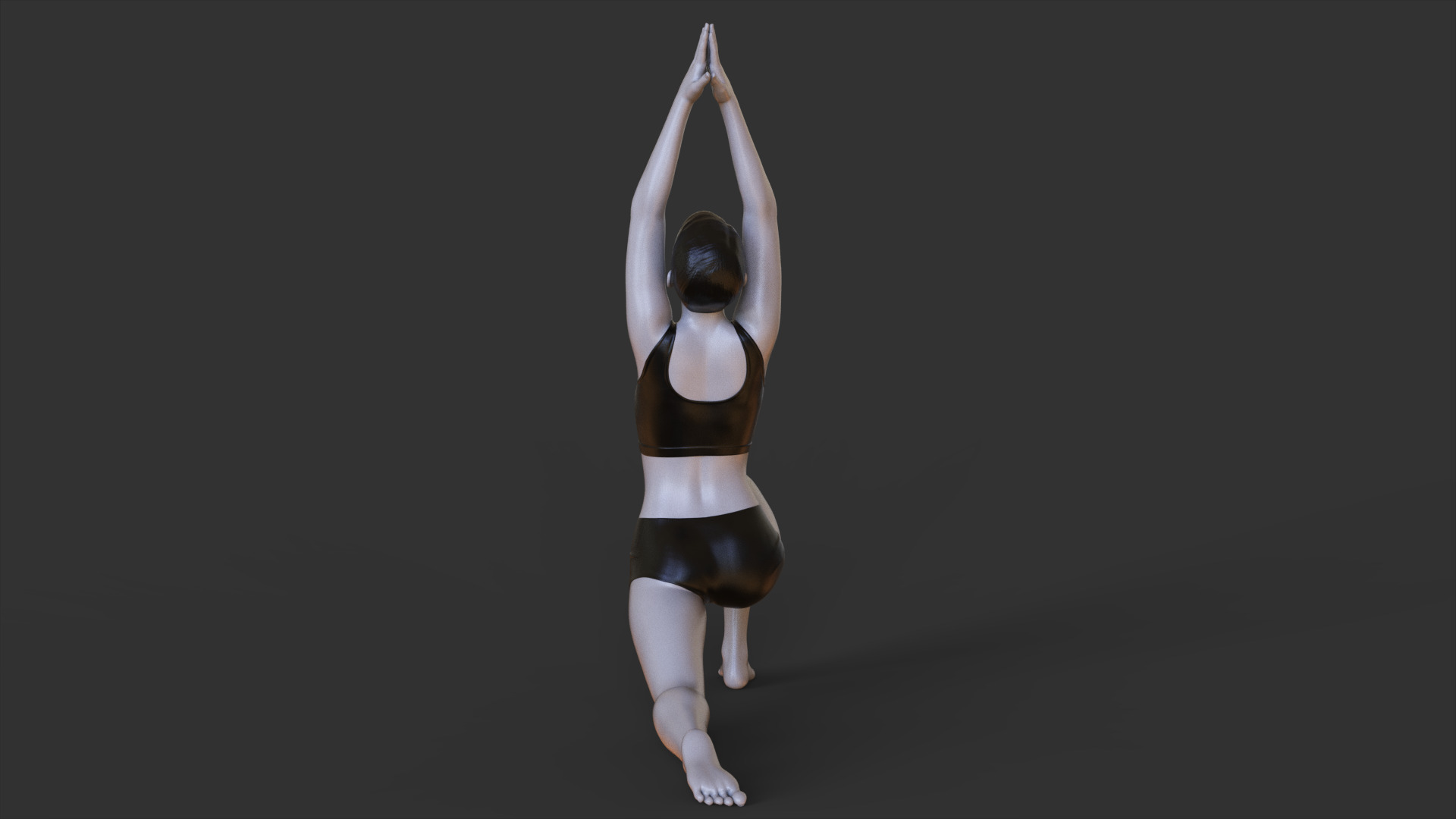Yoga Pose - Crescent Lunge - Anjaneyasana 3D print model_5
