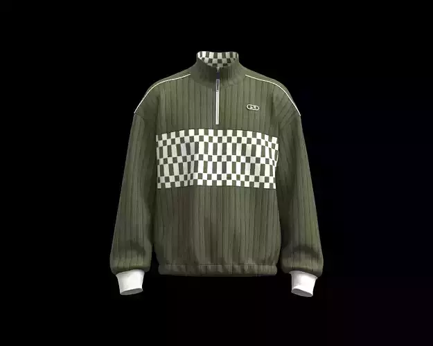 Mens high neck sweatshirt with graphic 