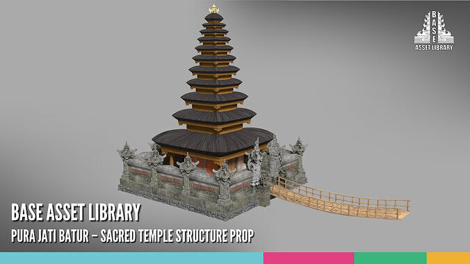 Pura Jati Batur Sacred Temple Structure Prop 3D model