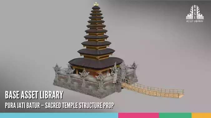 Pura Jati Batur Sacred Temple Structure Prop