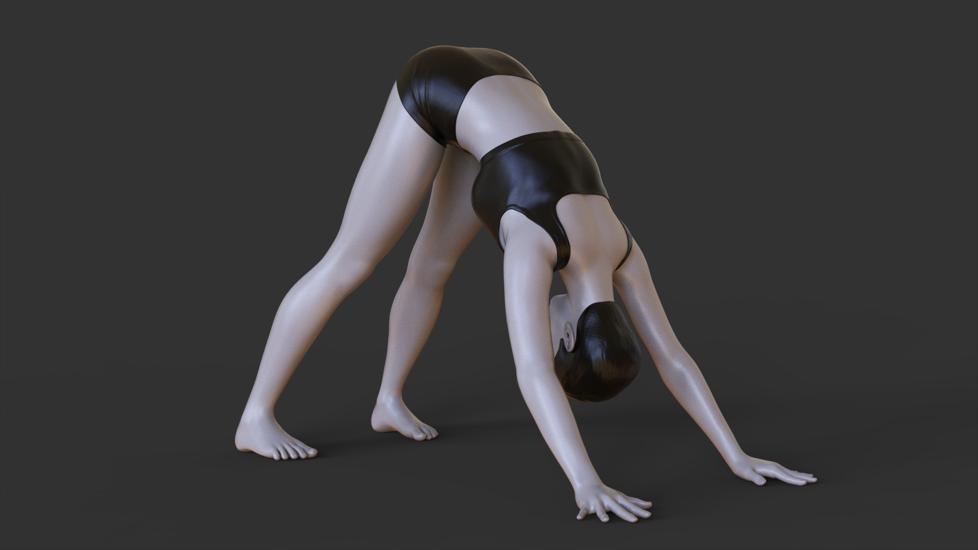 Yoga Pose - Down dog pose - Adho Mukha Svanasana 3D print model_6